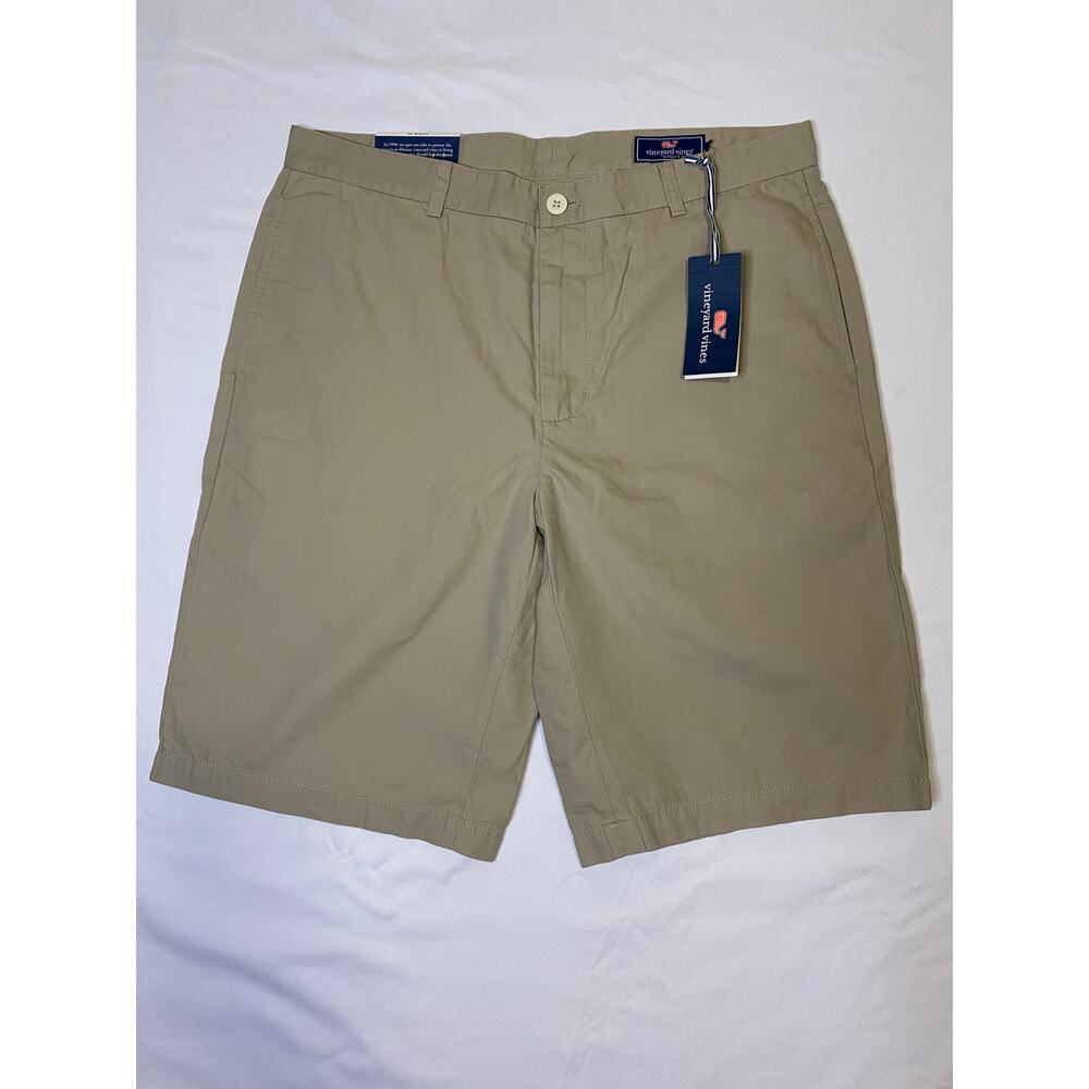 Vineyard Vines Men's 36 Classic Fit 11" Club Shorts Solid Khaki Golf Casual Prep